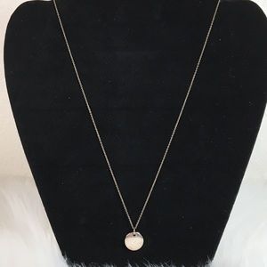 TIFFANY & CO. Letter L disc charm necklace